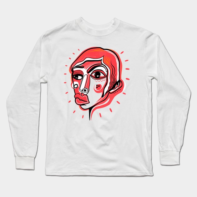 Face Long Sleeve T-Shirt by Daria Kusto